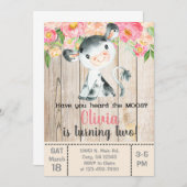 Heb je de moos koe uitnodiging gehoord. uitnodigin (Voorkant / Achterkant)