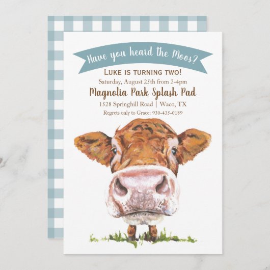 Heb je de uitnodiging van de Moos-Koe van afgelope (Voorkant / Achterkant)