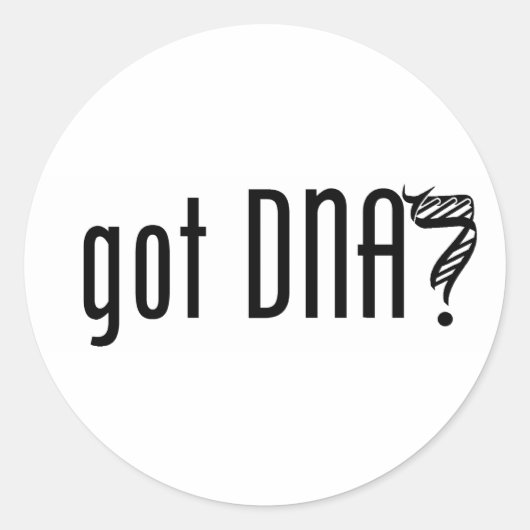 Heb je DNA? Ronde Sticker (Voorkant)