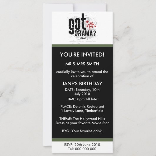 Heb je Drama? Kaart (Voorkant)