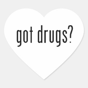 Heb je drugs? hart sticker