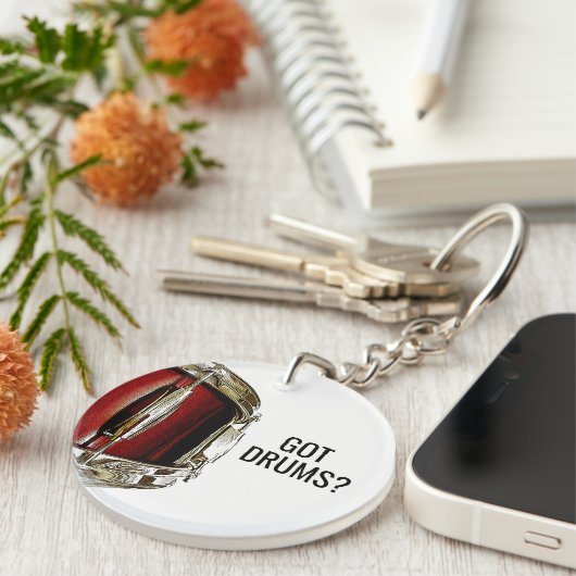 Heb je Drums? Drummer Snare Drum Percussion Drummi Sleutelhanger (Voorkant Rechts)