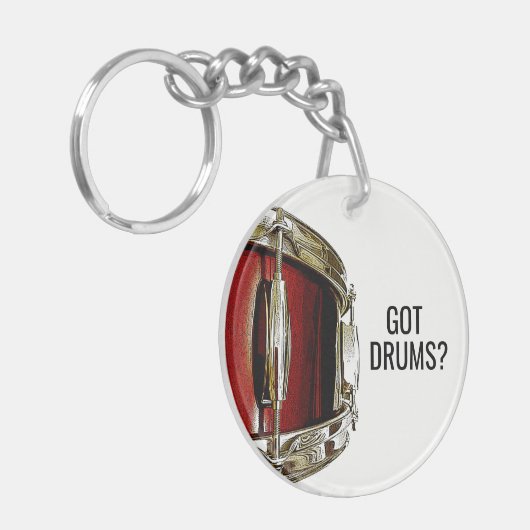 Heb je Drums? Drummer Snare Drum Percussion Drummi Sleutelhanger (Voorkant Links)