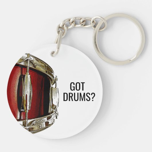 Heb je Drums? Drummer Snare Drum Percussion Drummi Sleutelhanger (Achterkant)