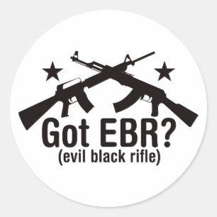 Heb je EBR? AR15 en AK47 Ronde Sticker