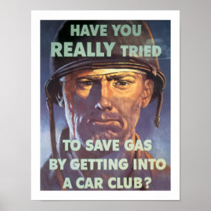 Heb je echt geprobeerd benzine te besparen... poster