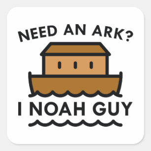 Heb je een Ark nodig? Ik Noah Guy. Vierkante Sticker