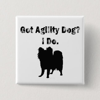 Heb je een behendige hond? Knoop Vierkante Button 5,1 Cm