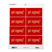 Heb je een eiertje ? etiket (Full Sheet)