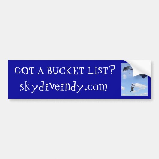 Heb je een emmer lijst? bumpersticker (Voorkant)