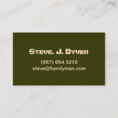 Heb je een Handyman nodig? Visitekaartje (Achterkant)