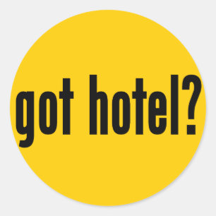 Heb je een hotel? ronde sticker