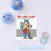 Heb je een House Cleaner nodig? Aangepaste marketi Flyer (Enkel)