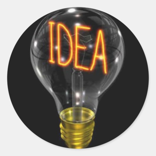 Heb je een idee? ronde sticker (Voorkant)