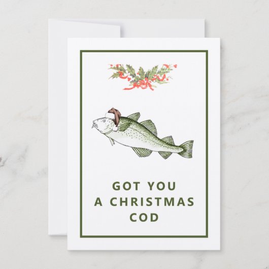 Heb je een kerstkabeljauw Gevist flat? Feestdagenkaart (Voorkant)