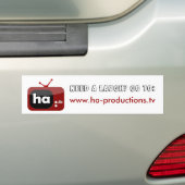 Heb je een Laugh nodig? Ha-TV Bumpersticker (Op auto)