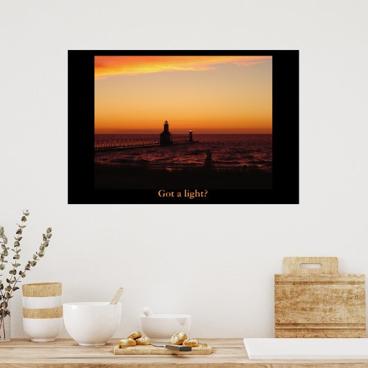 Heb je een licht? poster (Keuken)