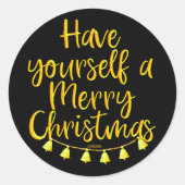 HEB JE EEN MERRY CHRISTMAS RONDE STICKER (Voorkant)