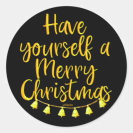 HEB JE EEN MERRY CHRISTMAS RONDE STICKER