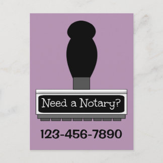 Heb je een Notaris nodig? Rubber Stempel Briefkaart