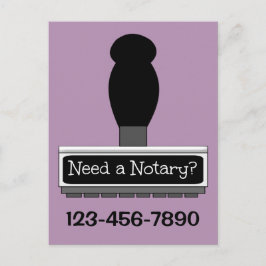 Heb je een Notaris nodig? Rubber Stempel Briefkaart