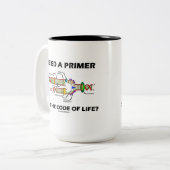 Heb je een primer nodig op de code van het leven? tweekleurige koffiemok (Voorkant links)