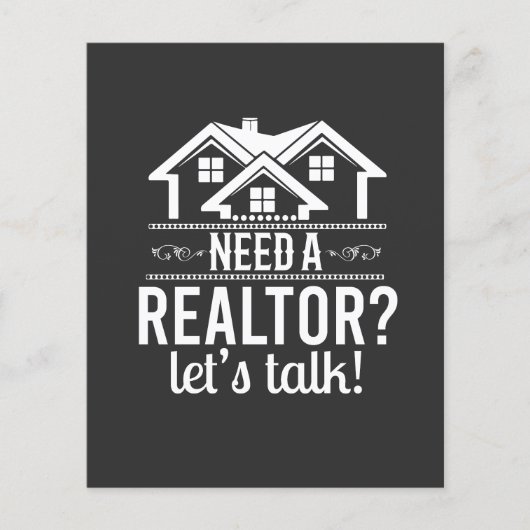 Heb je een Realtor nodig? Estate Agent Flyer (Voorkant)