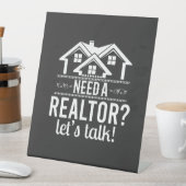 Heb je een Realtor nodig? Real Estate Agent Reclamebord Met Voetstuk (Insitu)
