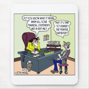 Heb je een rode inkt? Verander de printercartridge Muismat