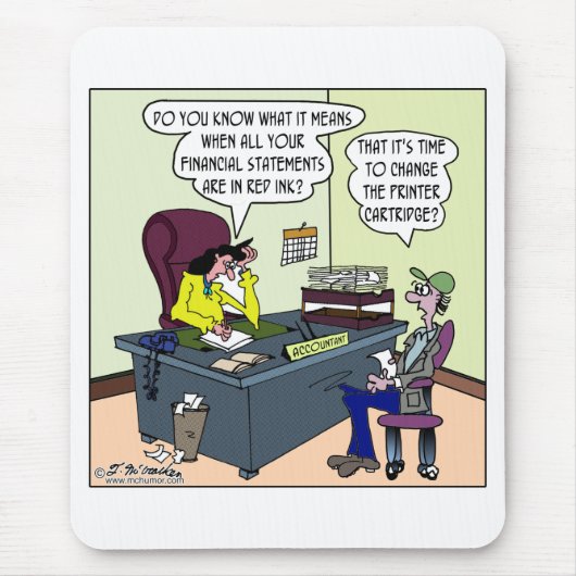 Heb je een rode inkt? Verander de printercartridge Muismat (Voorkant)