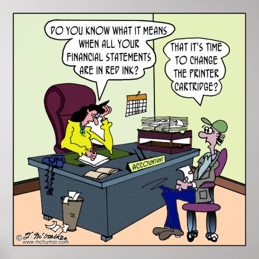 Heb je een rode inkt? Verander de printercartridge Poster (Voorkant)