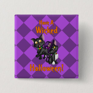 Heb je een schopende halloween! vierkante button 5,1 cm