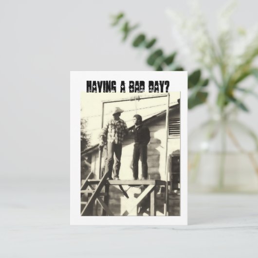 Heb je een slechte dag? briefkaart (Staand voorkant)