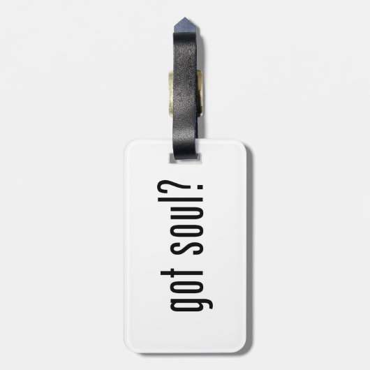 Heb je een ziel? bagagelabel (Achterkant verticaal)
