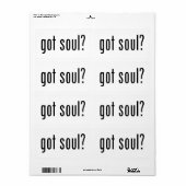 Heb je een ziel? etiket (Full Sheet)