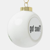 Heb je een ziel? keramische bal ornament (Links)