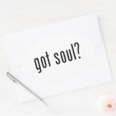 Heb je een ziel? ovale sticker (Envelop)