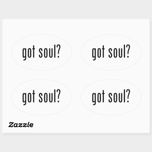 Heb je een ziel? ovale sticker (Vel)
