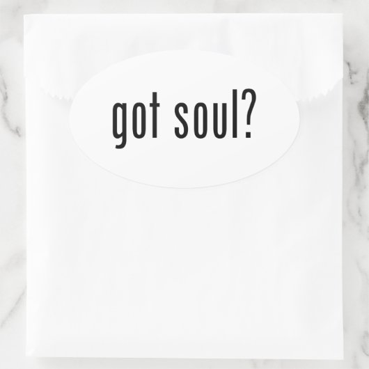 Heb je een ziel? ovale sticker (Tas)