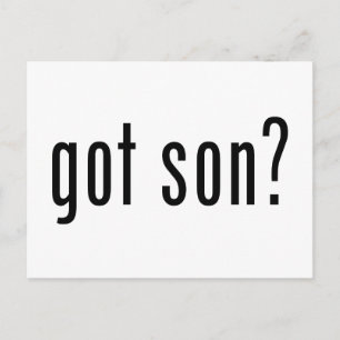 Heb je een zoon? briefkaart