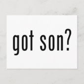 Heb je een zoon? briefkaart (Voorkant)