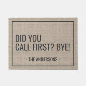 Heb je eerst gebeld? Dag! Grappig Deurmat (Voorkant)