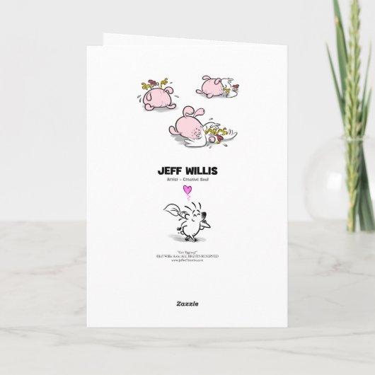 HEB JE EGGNOG? (met verlies) door Jeff Willis Art Feestdagen Kaart (Achterkant)