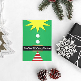 Heb je Elf een prettige kerst Feestdagen Kaart