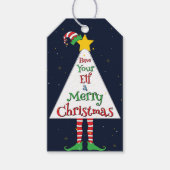 Heb je Elf een vrolijk kerstfeest Cadeaulabel (Voorkant)