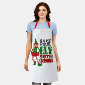 Heb je elf een vrolijk klein kerst Schort (Gedragen)