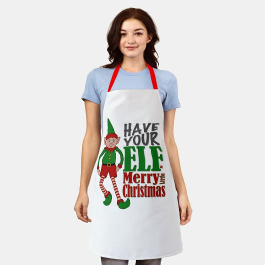 Heb je elf een vrolijk klein kerst Schort (Gedragen)