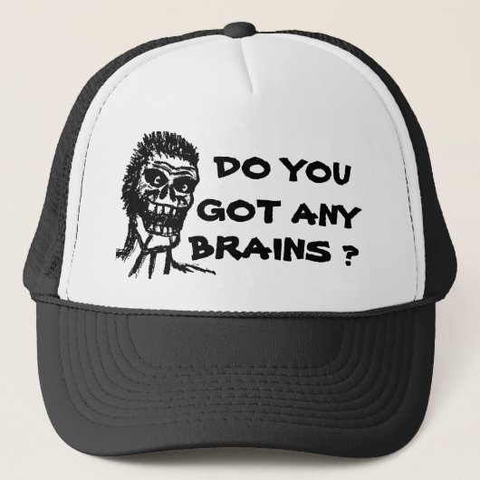 HEB JE ENIGE BRAINS? ZOMBIE TRUCKER PET (Voorkant)