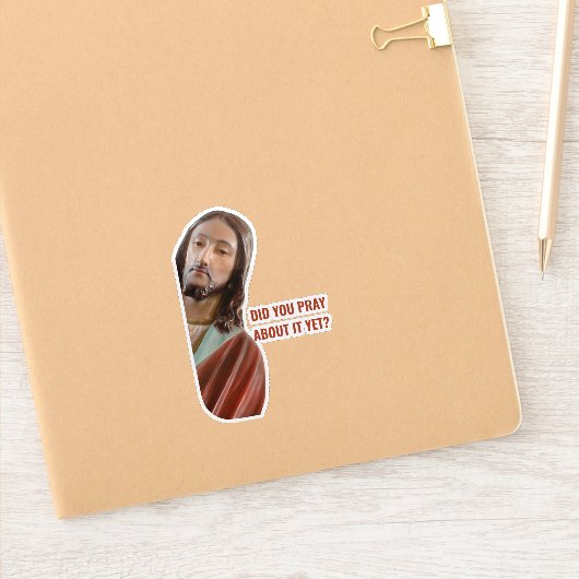 Heb je er al over gebeden Grappige Jezus Kerstmis Sticker (Notitieboek)