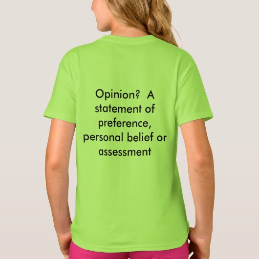 Heb je feiten? Definities T-shirt (Achterkant)